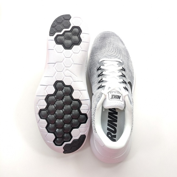 Nike Flex 2018 RN White/Black/Cool Grey Women 10 - Picture 5 of 6